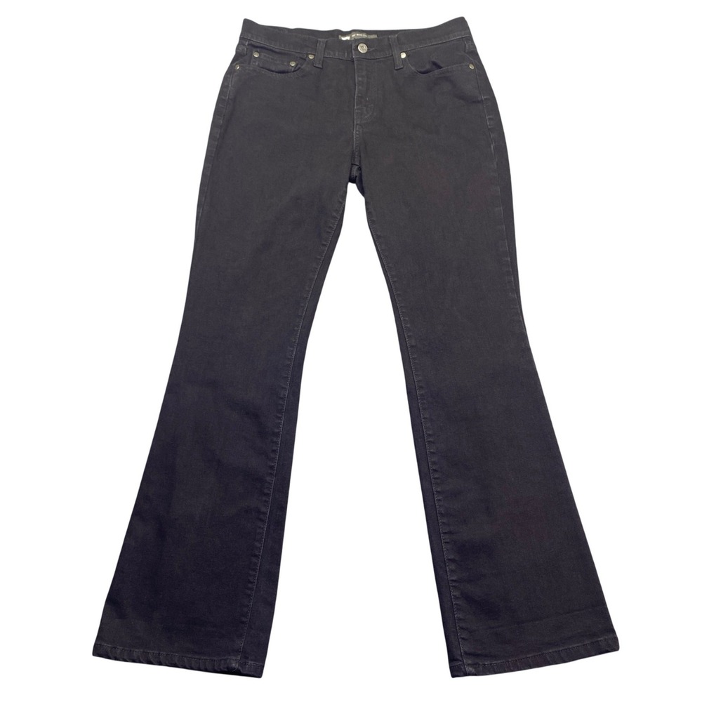 Levis 515 Boot Cut Jeans Womens 8M Black Stretch Denim Mid Rise Western Grunge